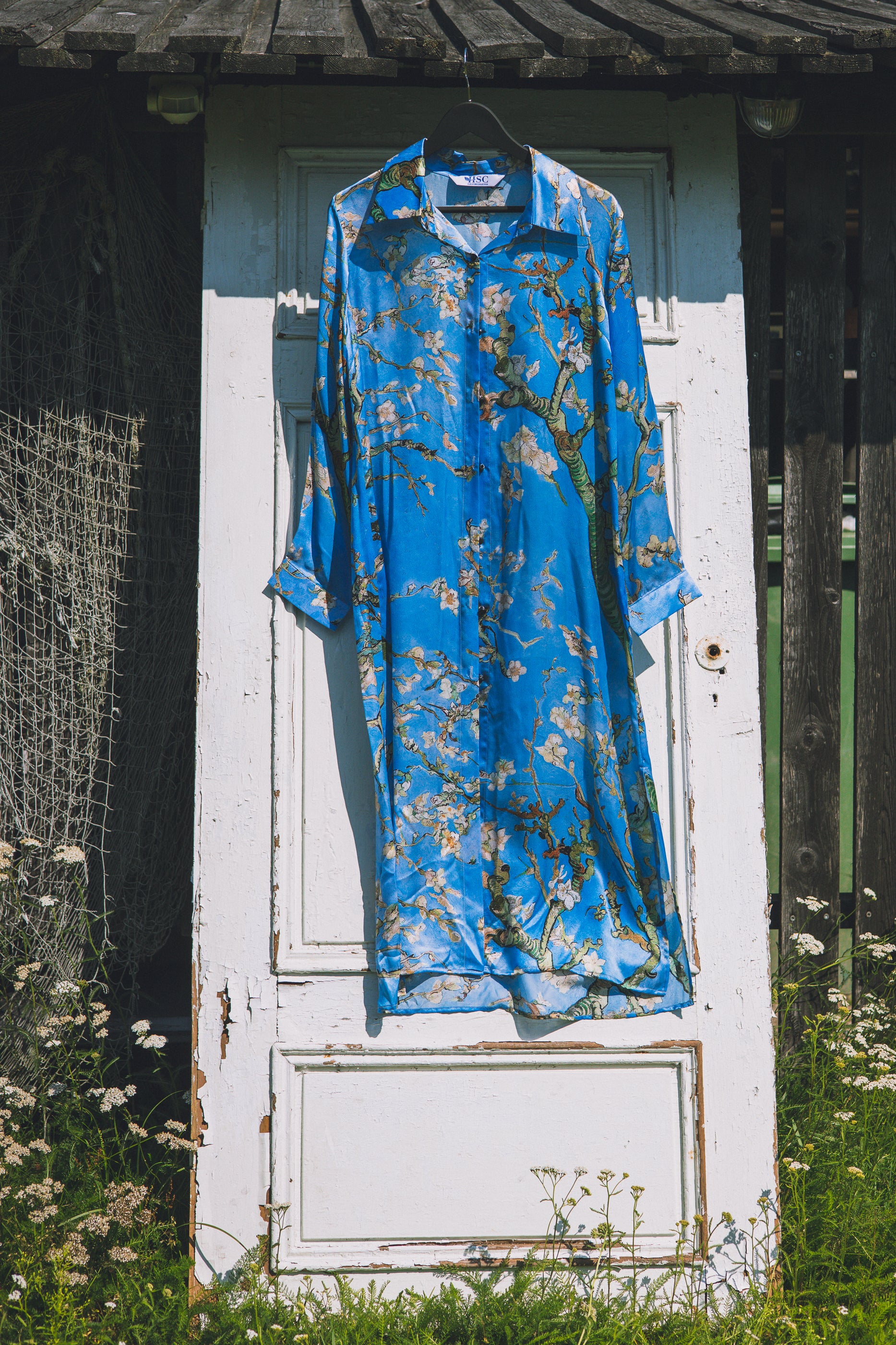japanese silk dresses Kimono dress gown and string belt upcycled from Japanese kimono "shibori, red" Big Ribbon