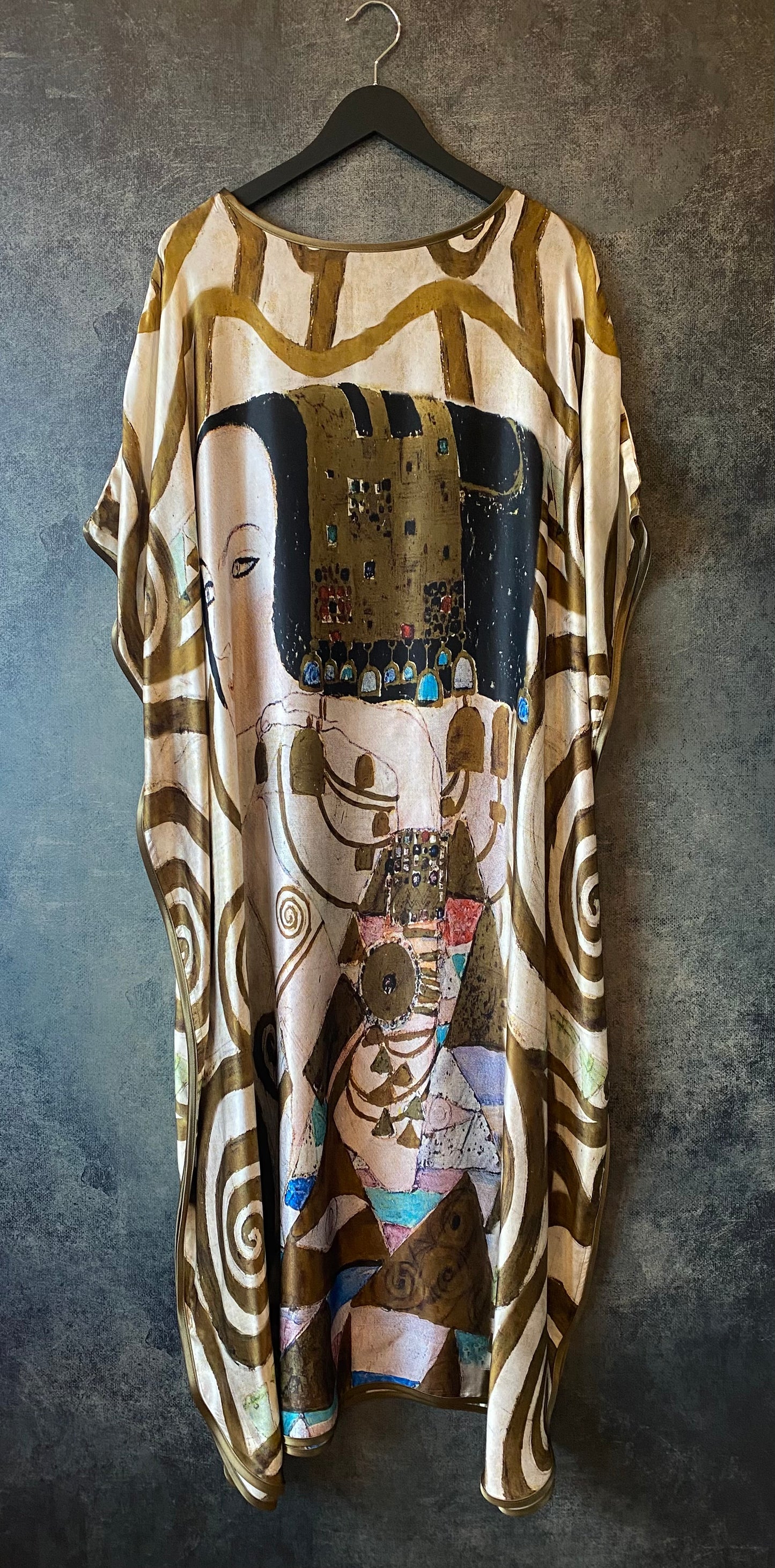 Long loose silk dress "Expectation"
