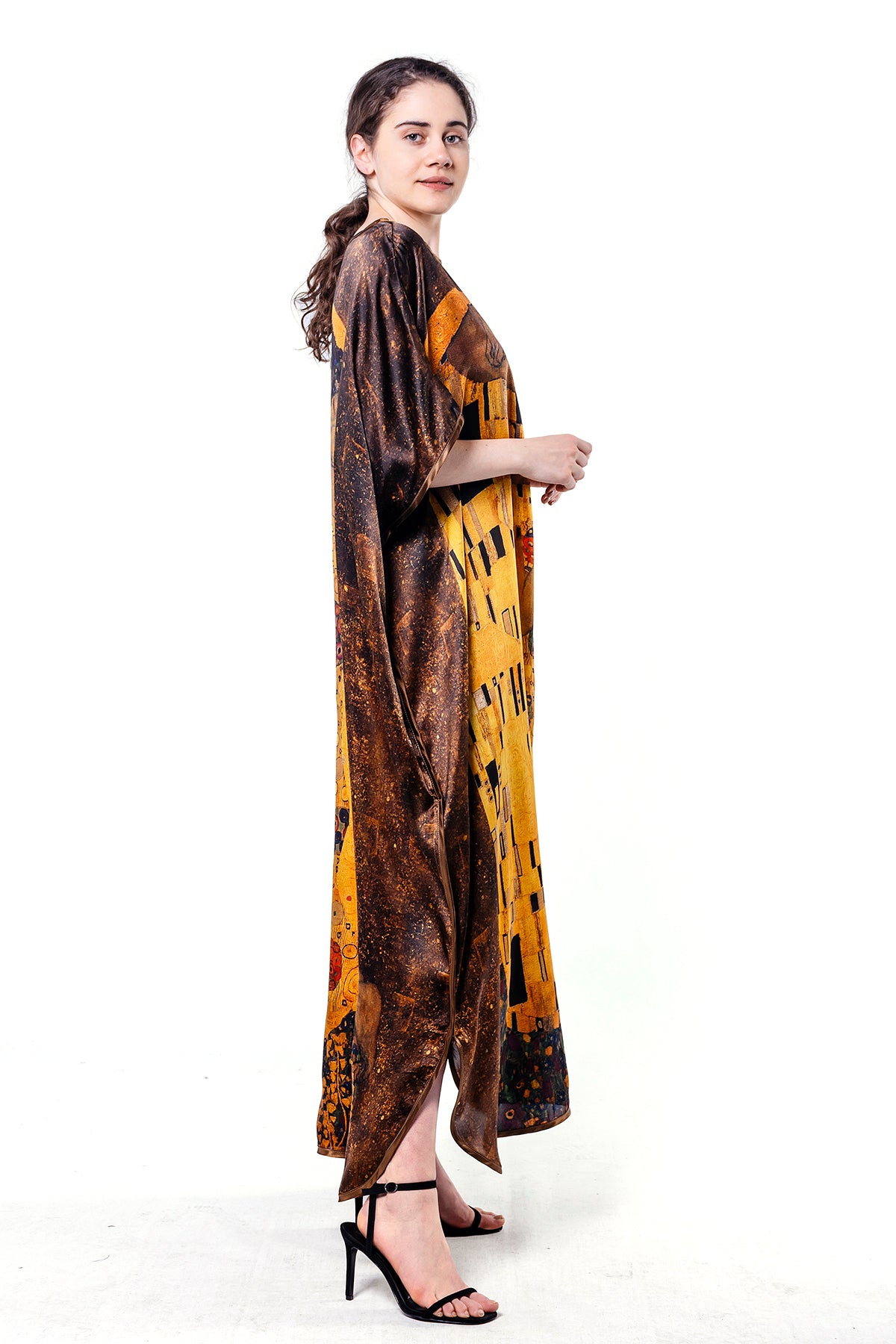 Long loose silk dress "The Kiss"