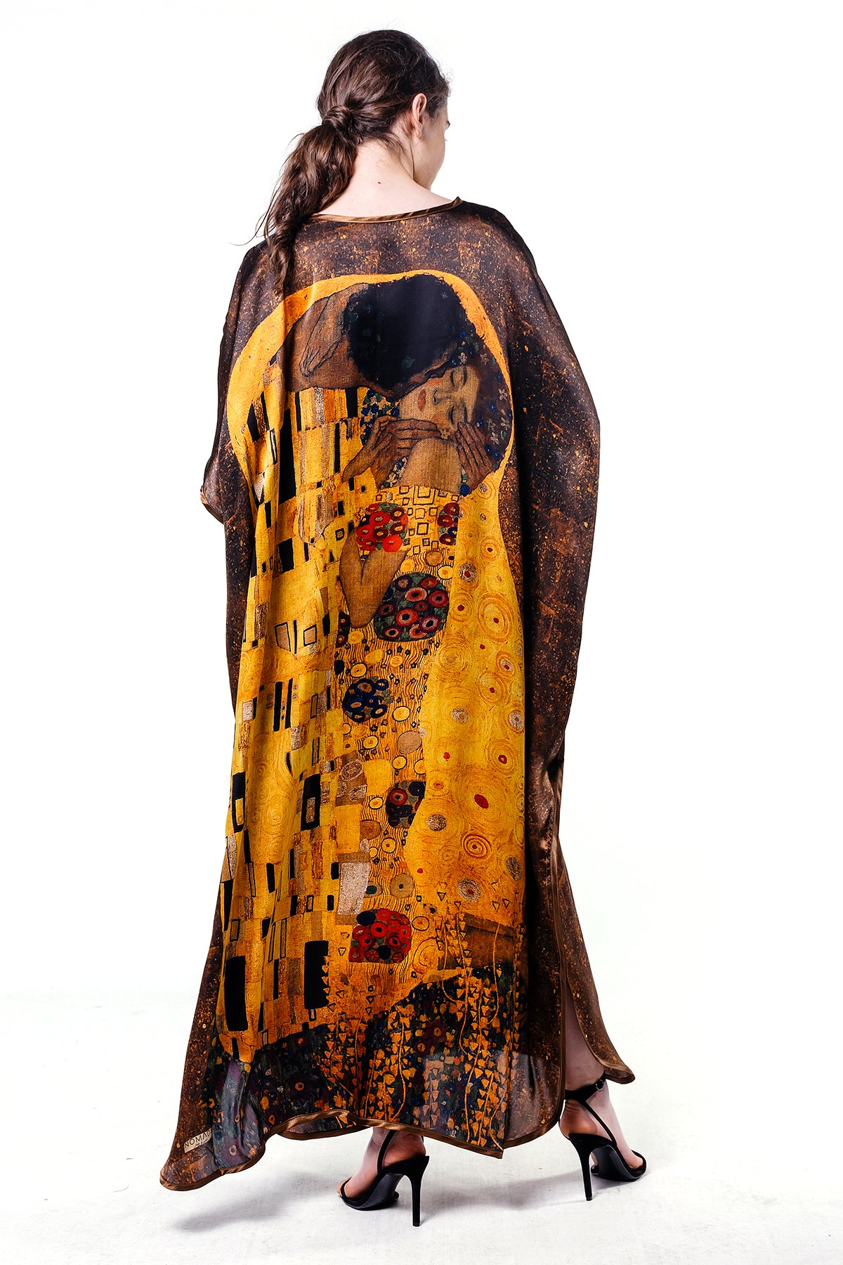 Long loose silk dress "The Kiss"