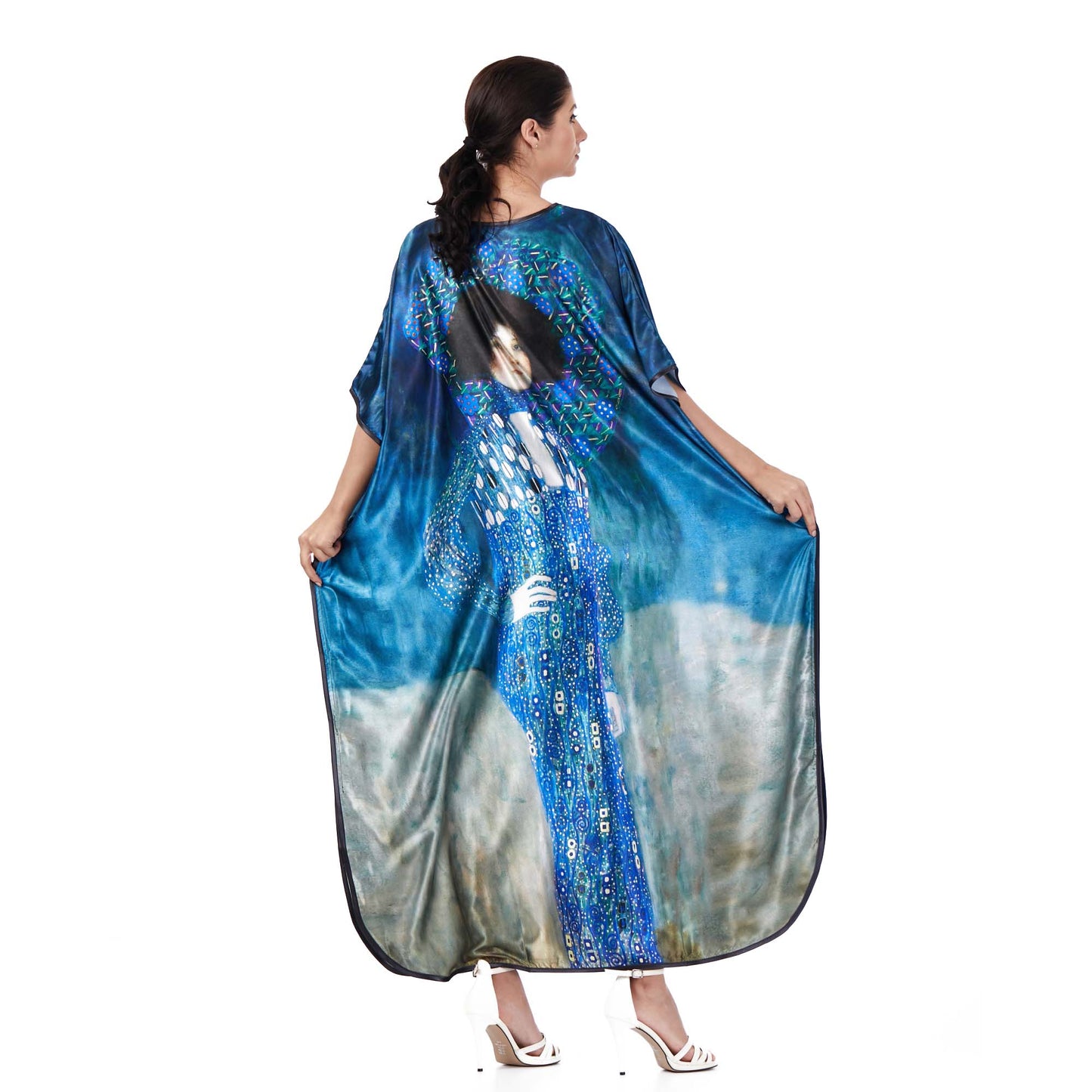 Long loose silk dress "Emilie Flöge"