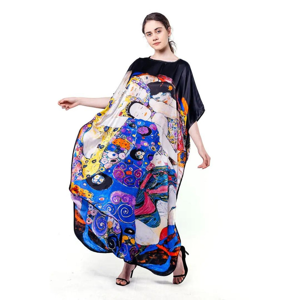 Long loose silk dress "The Virgin"