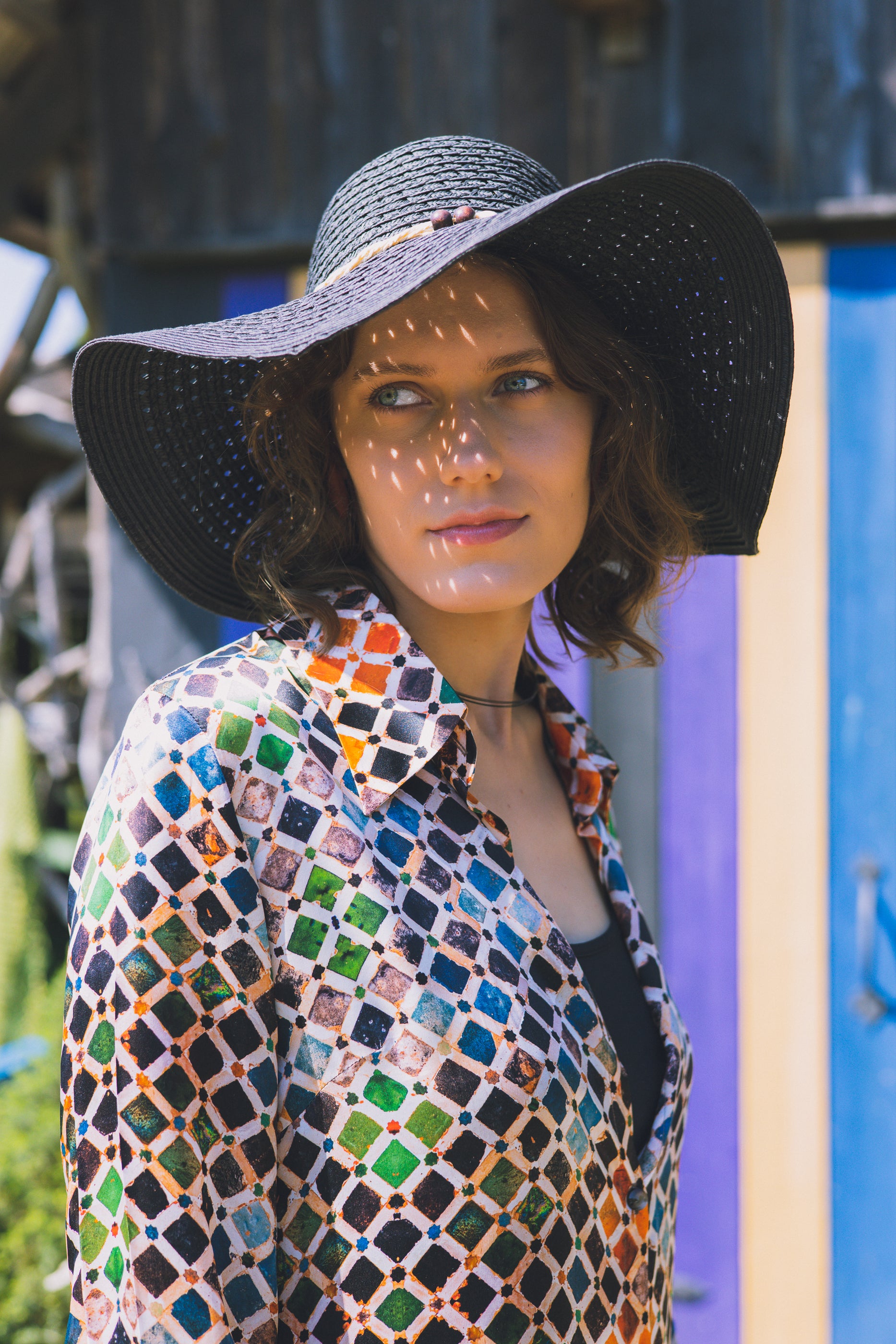 Long button-up silk dress "Somali Princess"