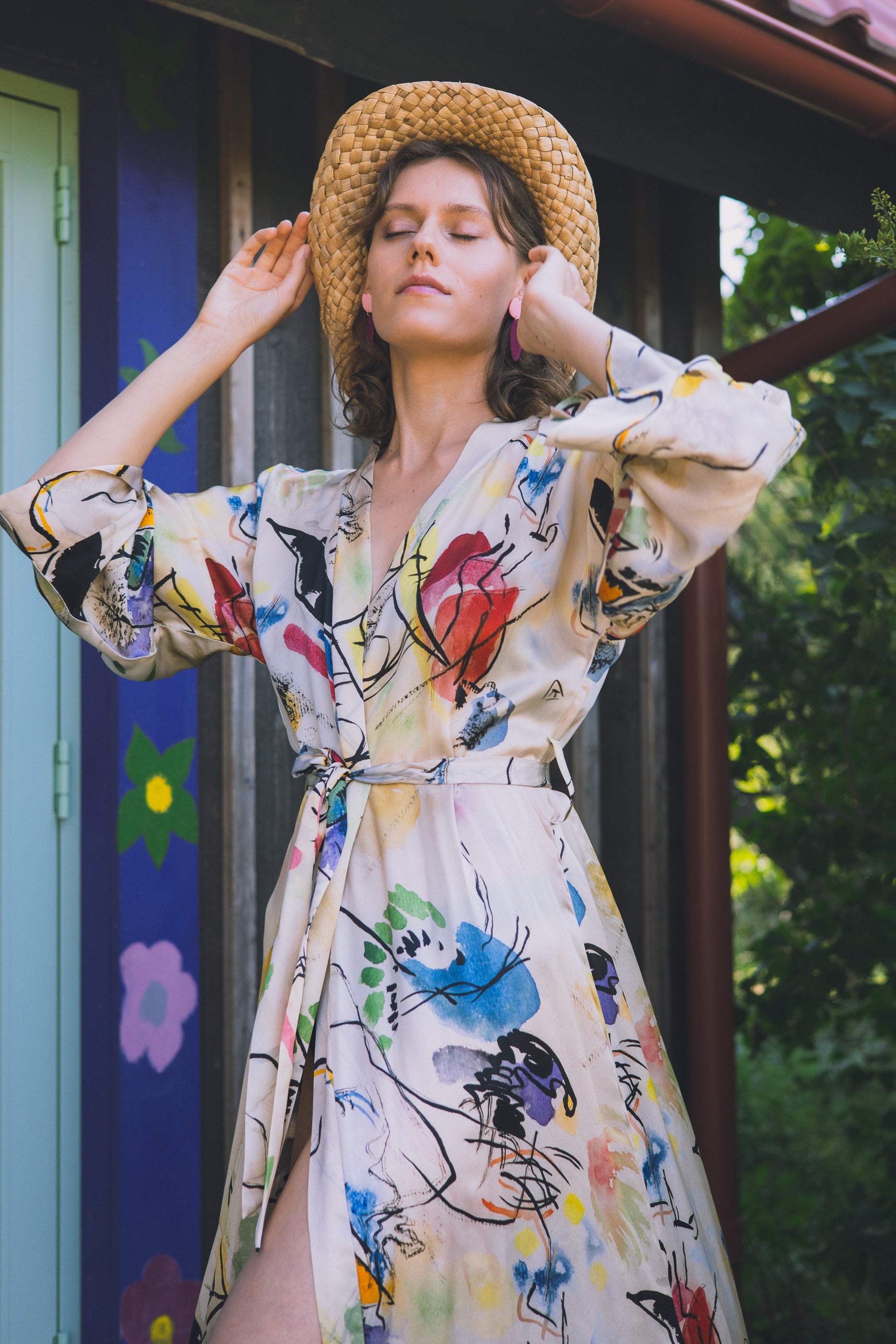 Long kimono "Kandinsky Composition"