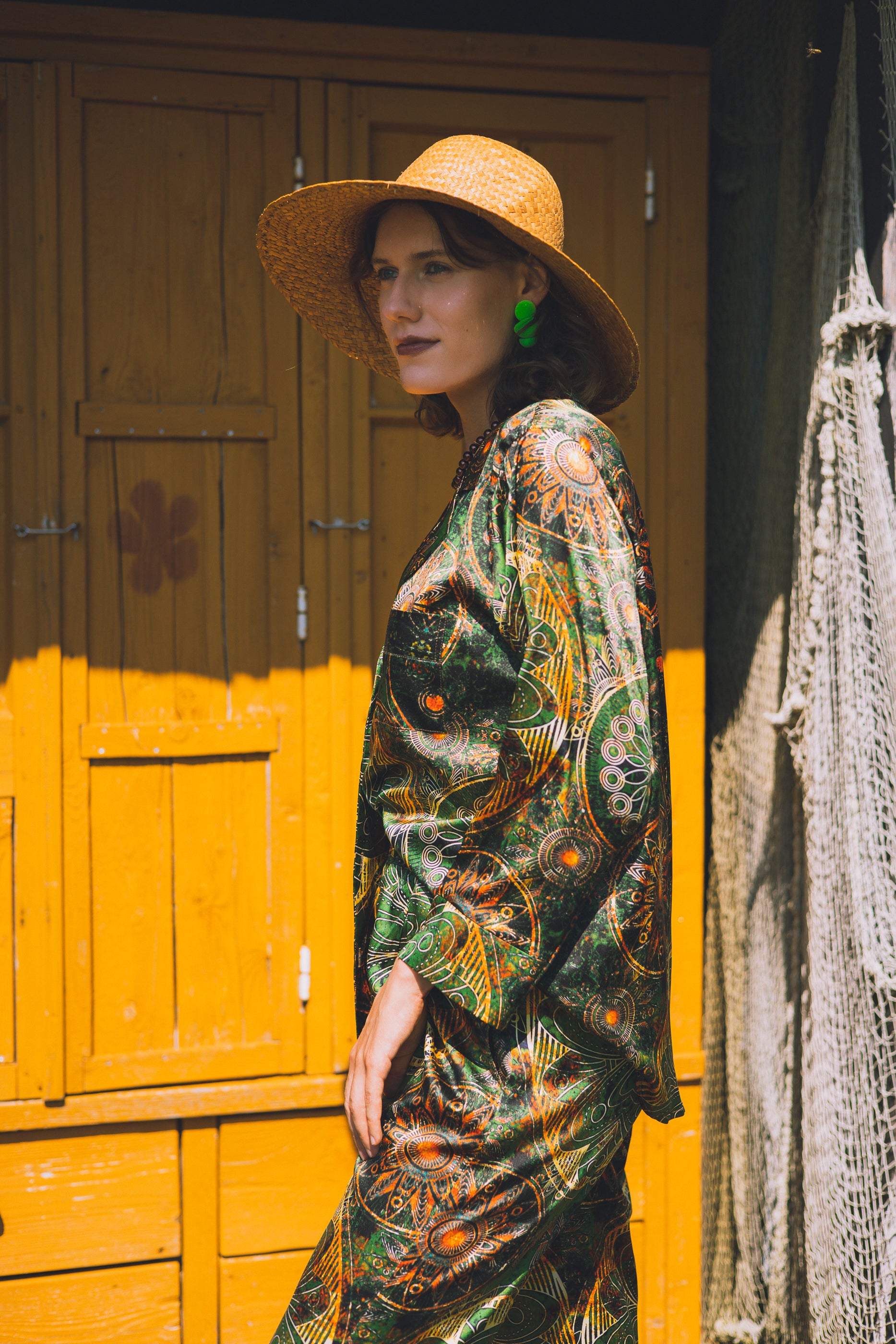 Two-piece long silk leisure set "Tibetan Journey"