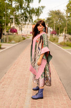 Long loose silk dress "Adele Bloch-Bauer"