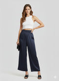 Long Silk Trousers "Elegant Black"