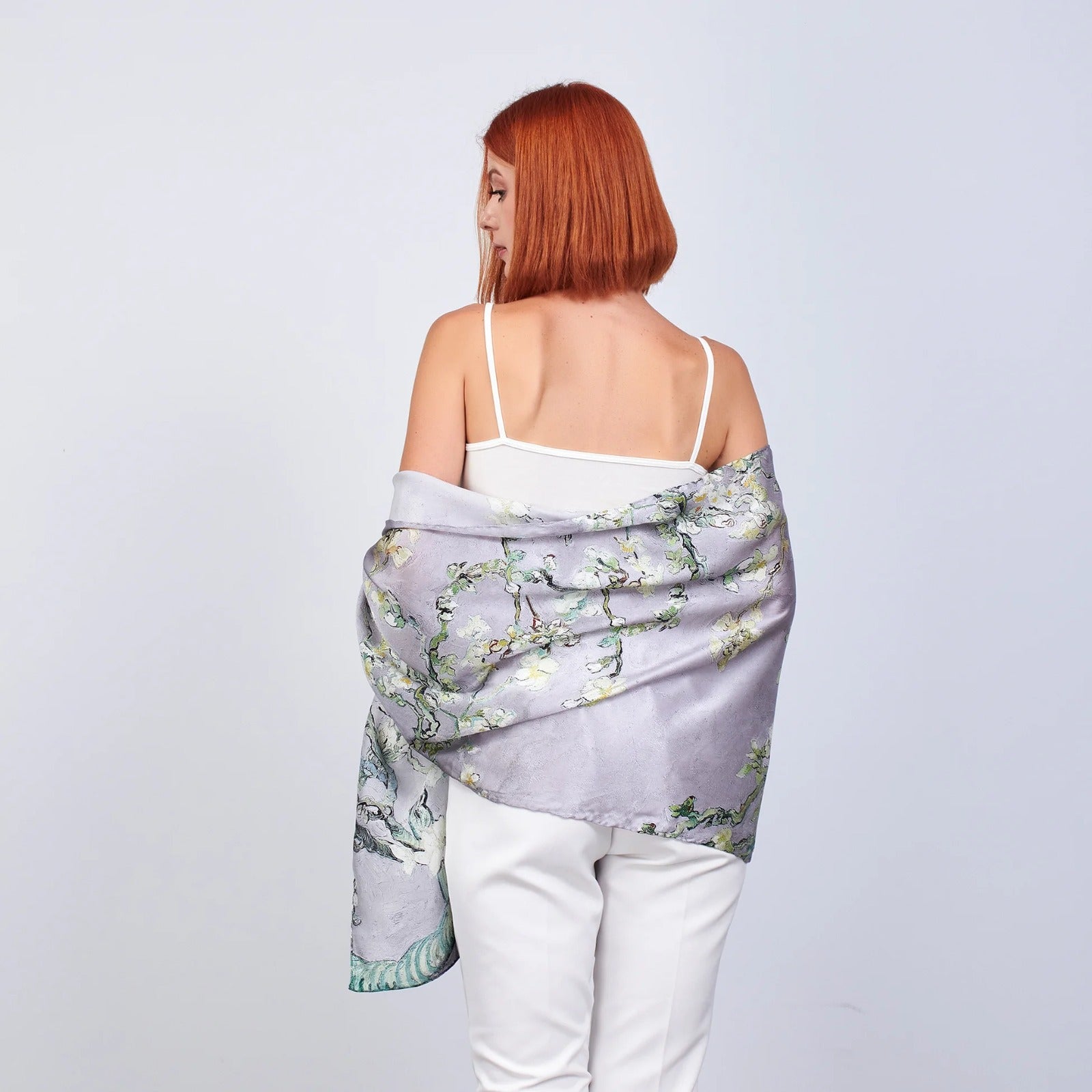 Silk scarf "Japanese Winter"