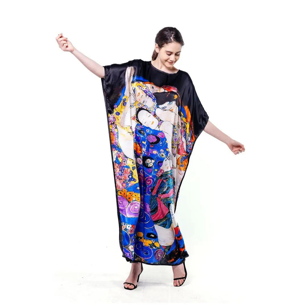 Long loose silk dress "The Virgin"