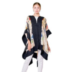 Felted silk poncho "Kandinsky Composition" (Must)