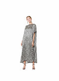 Long loose silk dress "Amazonian Cheetah"