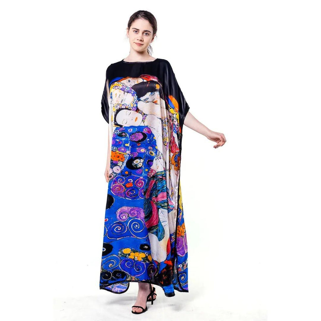 Long loose silk dress "The Virgin"