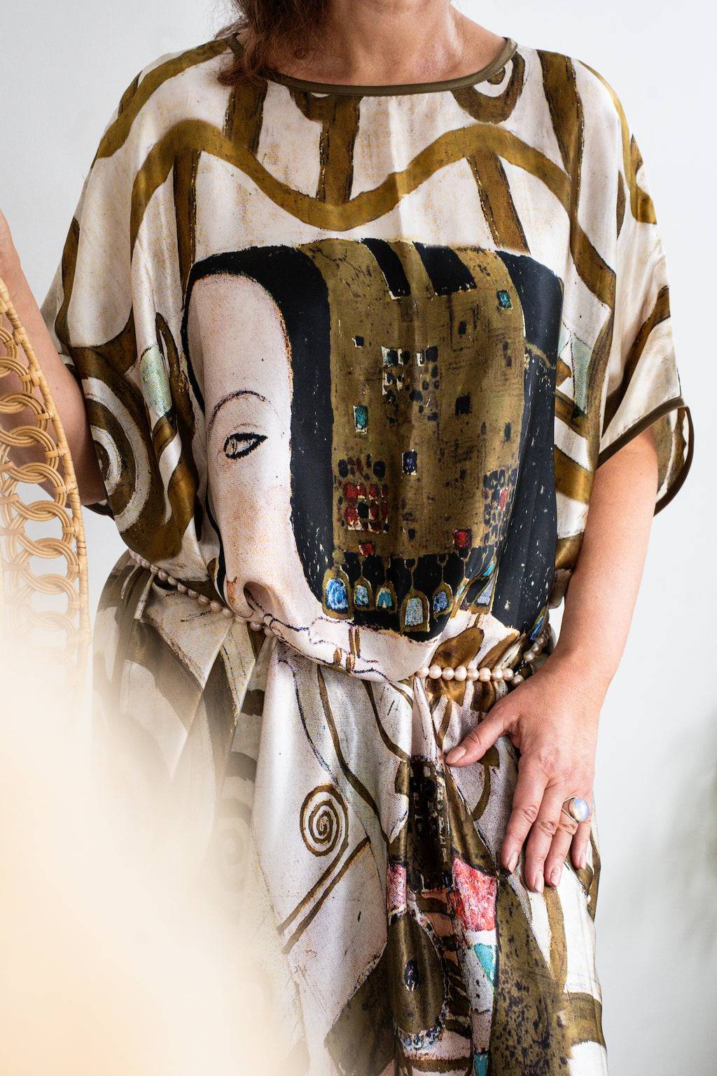 Long loose silk dress "Expectation"