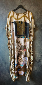 Long loose silk dress "Expectation"