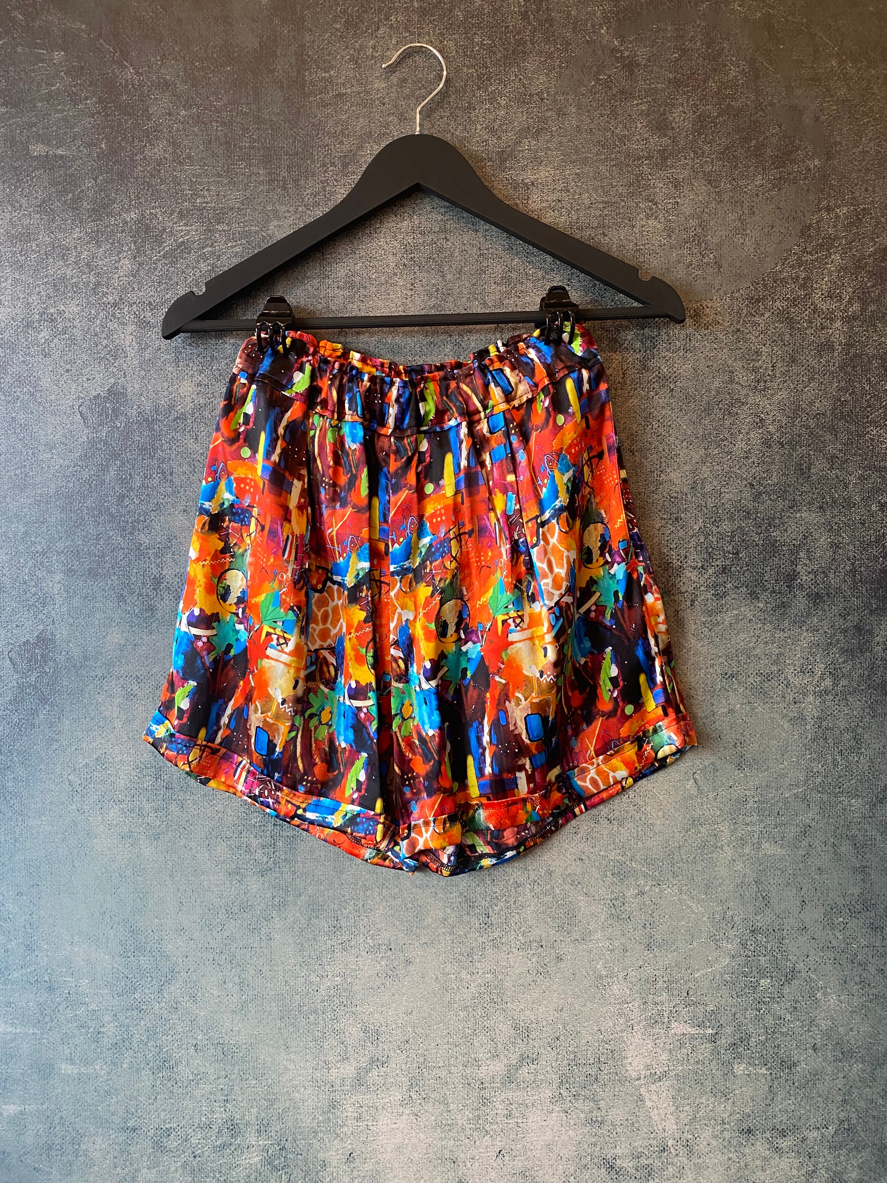 Two-piece short silk leisure set "Dreaming in Metropolis"