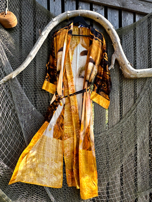 Long kimono "Golden Tears"