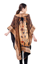 Felted silk poncho "The Kiss" (Tan)