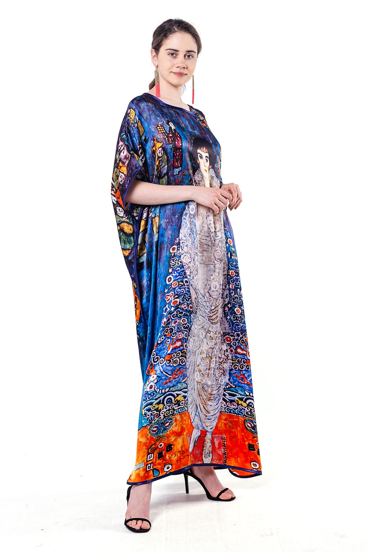 Long loose silk dress "Baroness Elisabeth"
