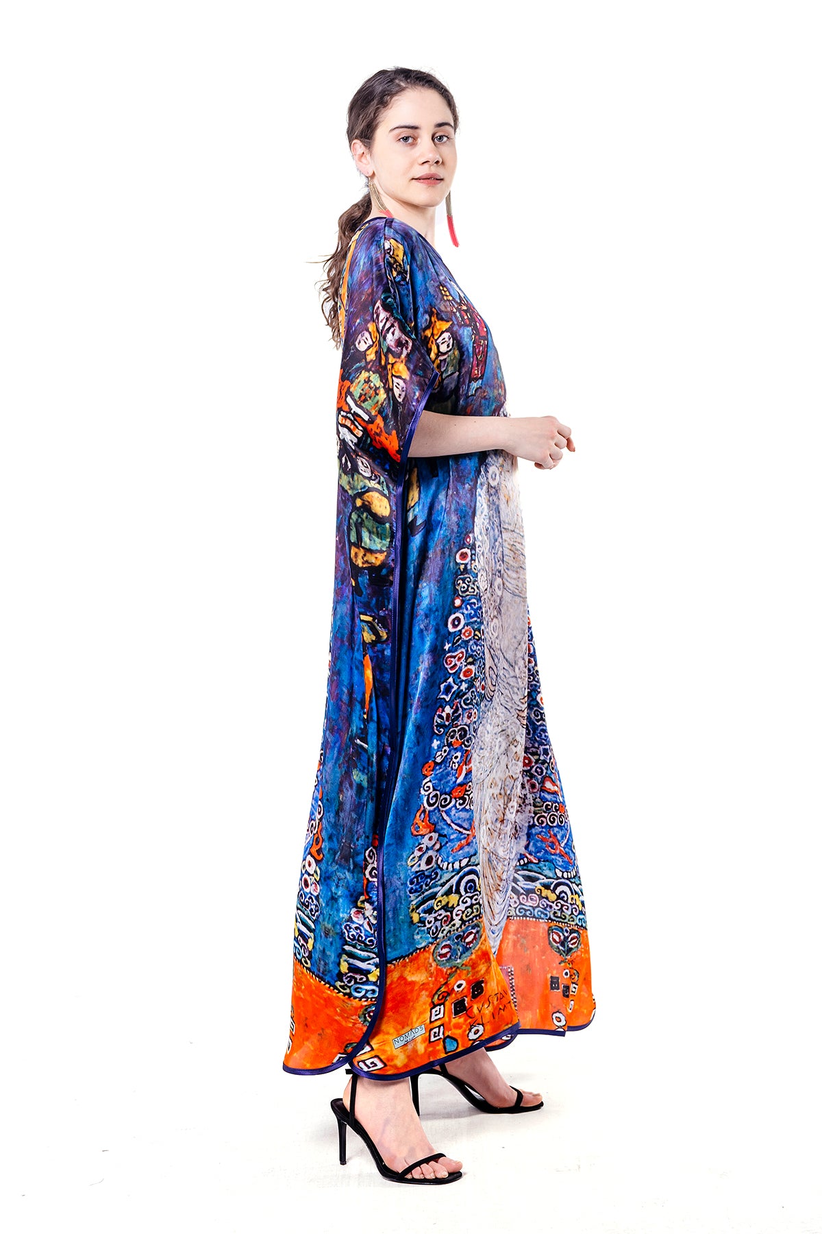 Long loose silk dress "Baroness Elisabeth"
