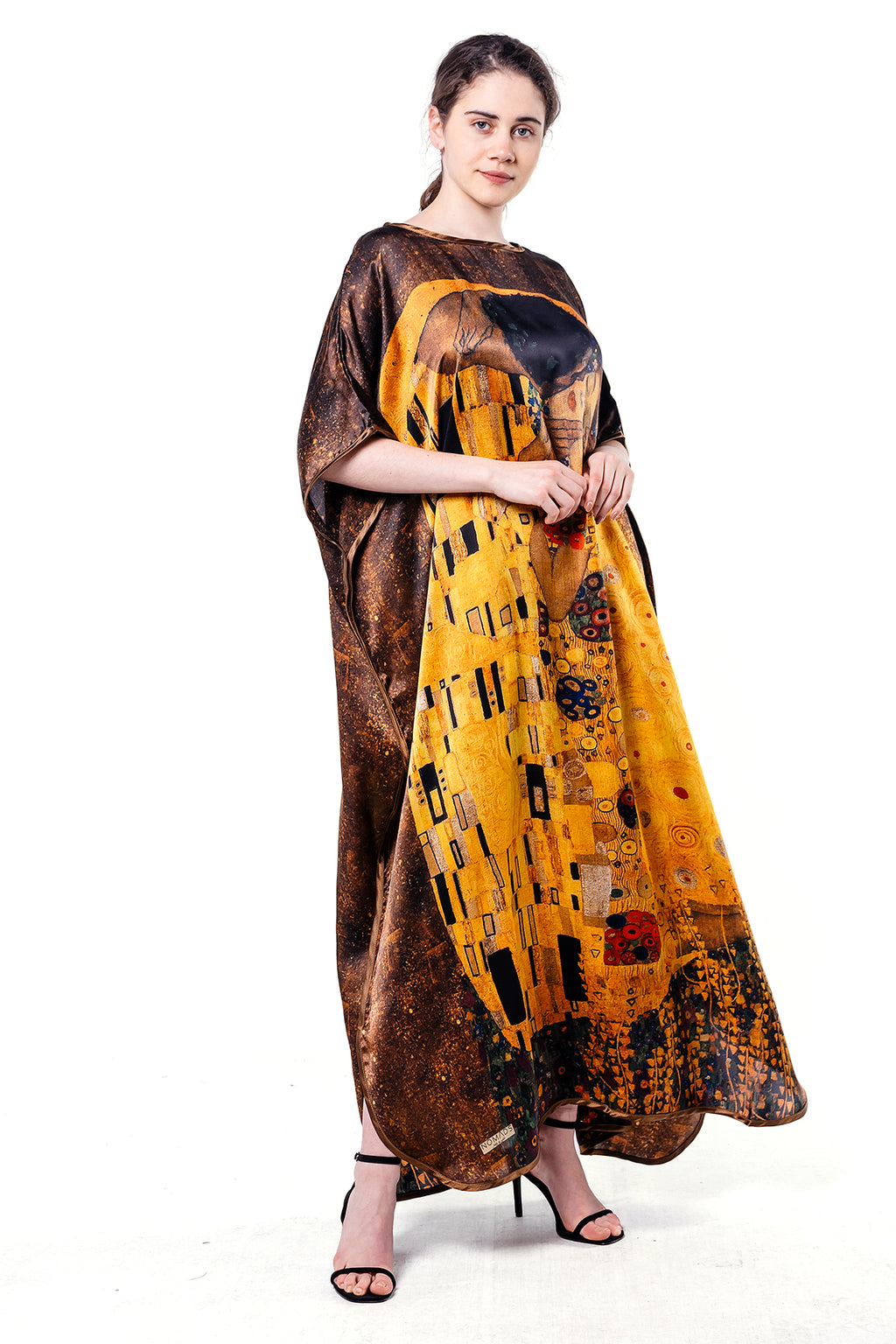 Long loose silk dress "The Kiss"