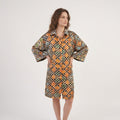 patterned silk blouse for women