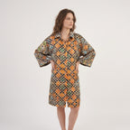 patterned silk blouse for women