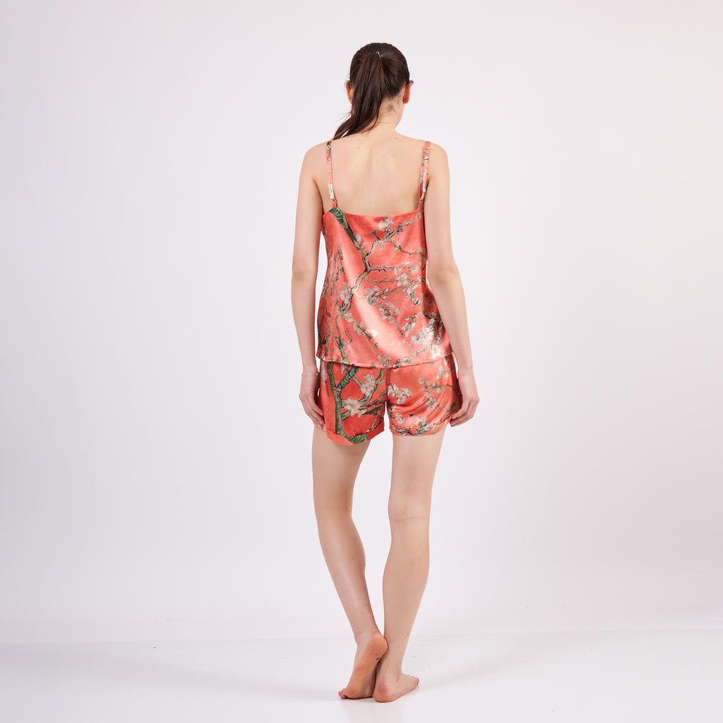 Two-piece short silk leisure set "Japanese Twilight"