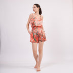 Two-piece short silk leisure set "Japanese Twilight"