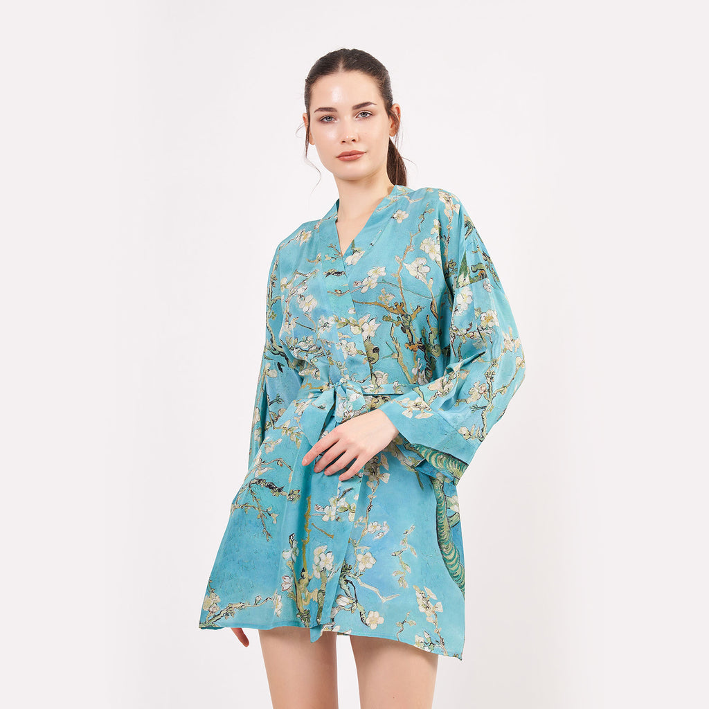 Short kimono "Japanese Lake"