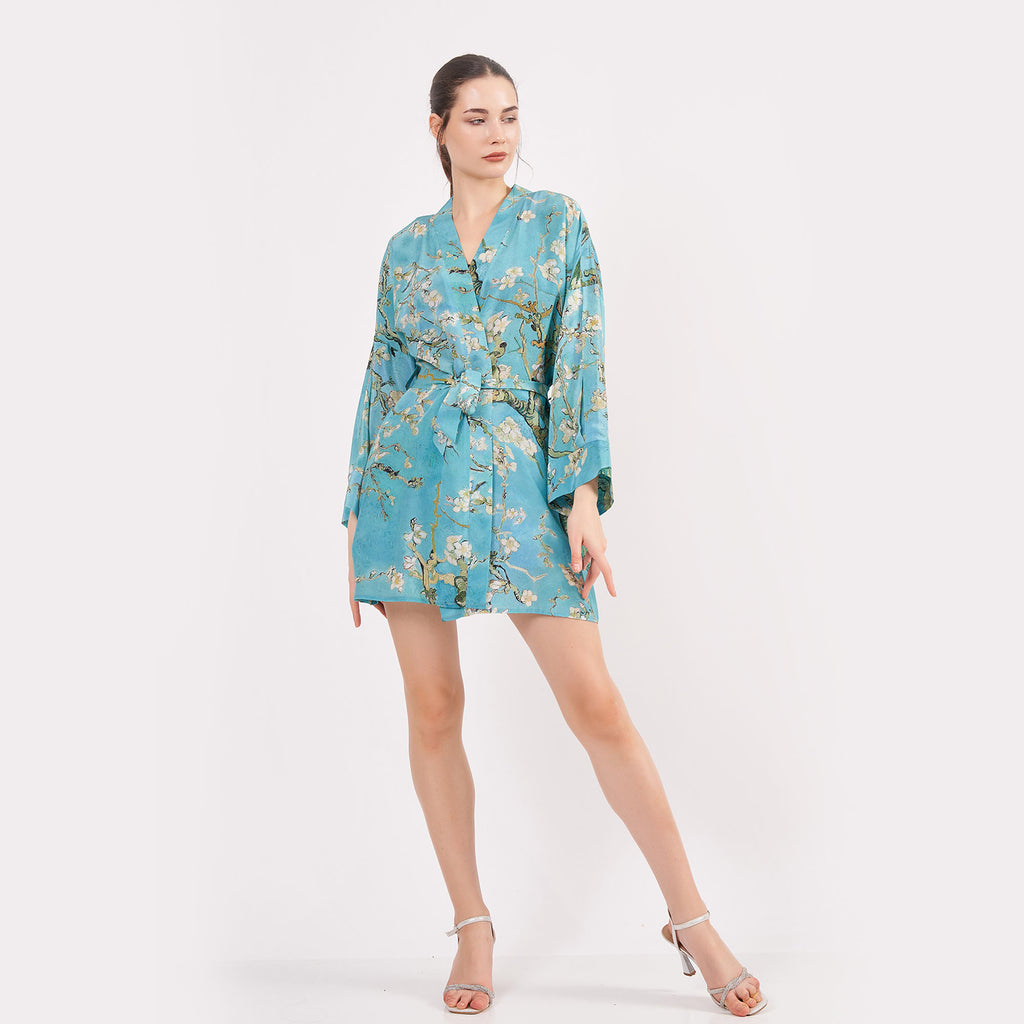 Short kimono "Japanese Lake"